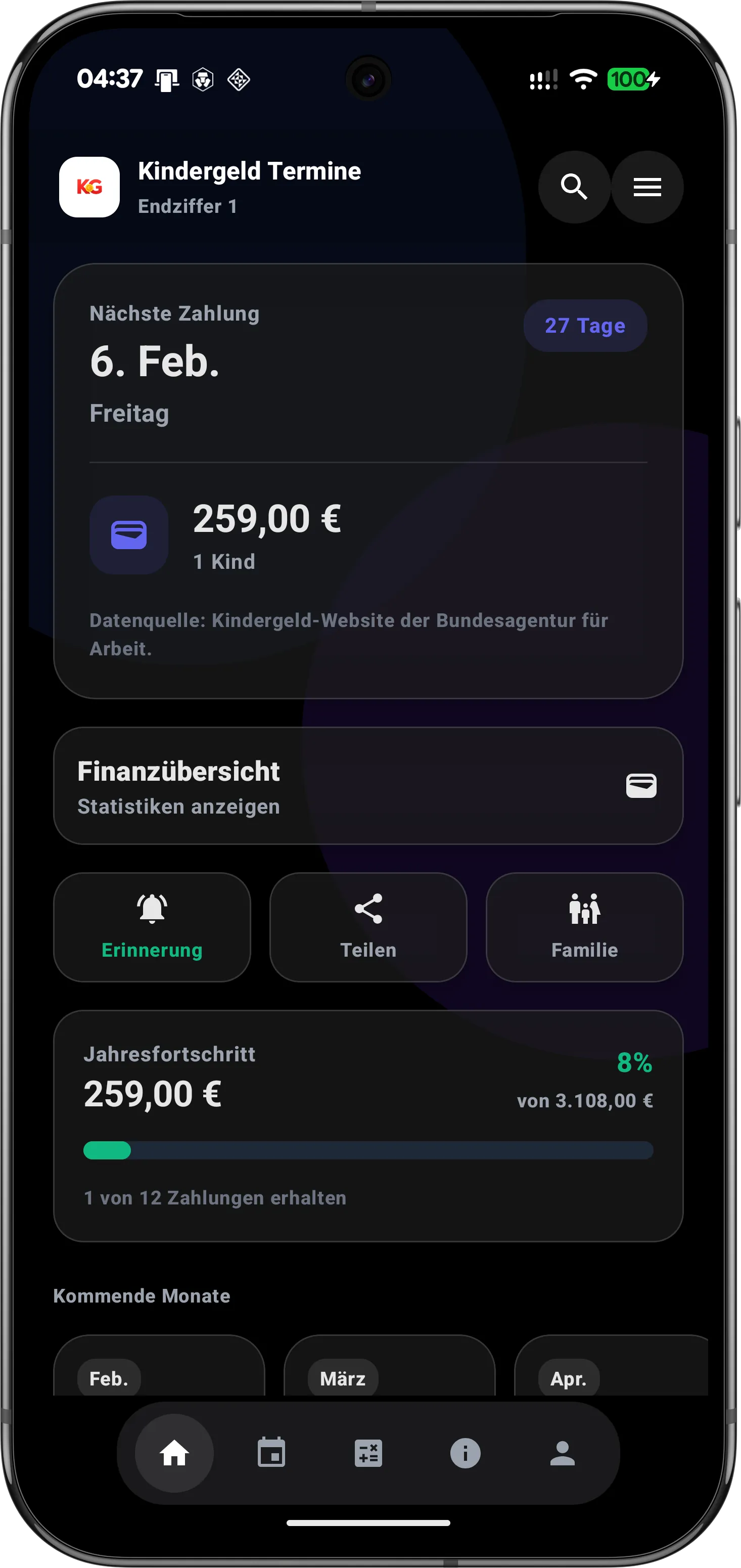 Aktuelle Kindergeld Zahlung 2026: Countdown und Betrag pro Kind auf einen Blick
